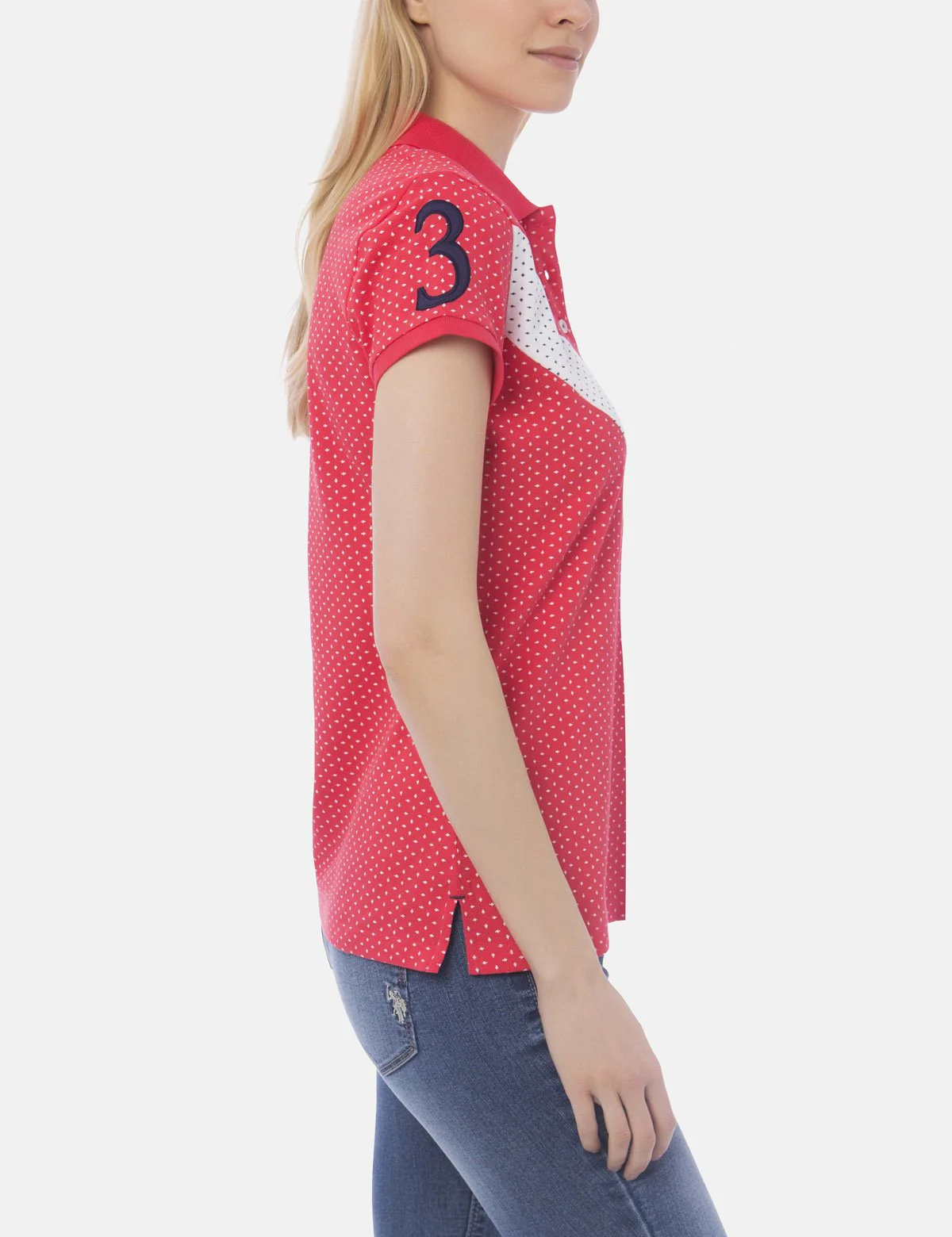 DOT PRINT DIAGONAL STRIPE POLO SHIRT - Image 11