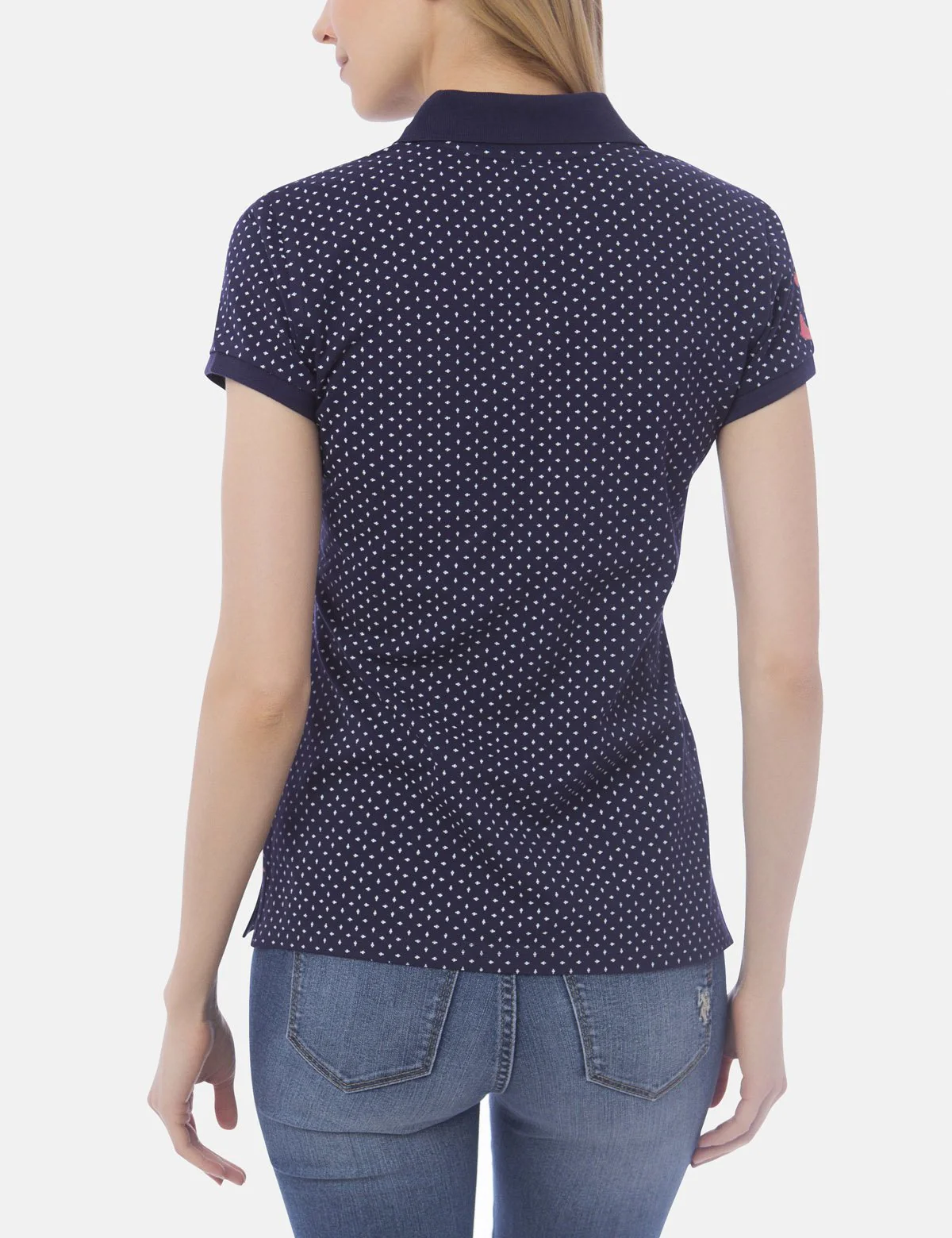 DOT PRINT DIAGONAL STRIPE POLO SHIRT - Image 9