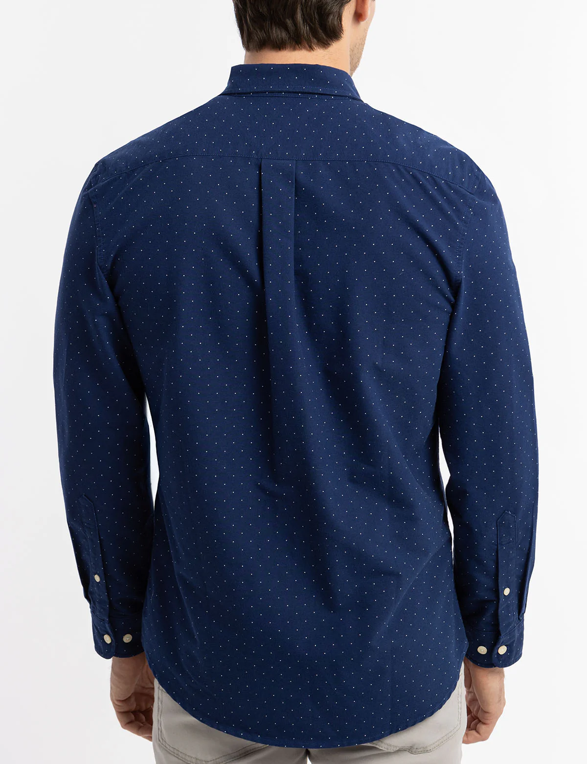 DOT PRINT LONG SLEEVE OXFORD SHIRT - Image 8