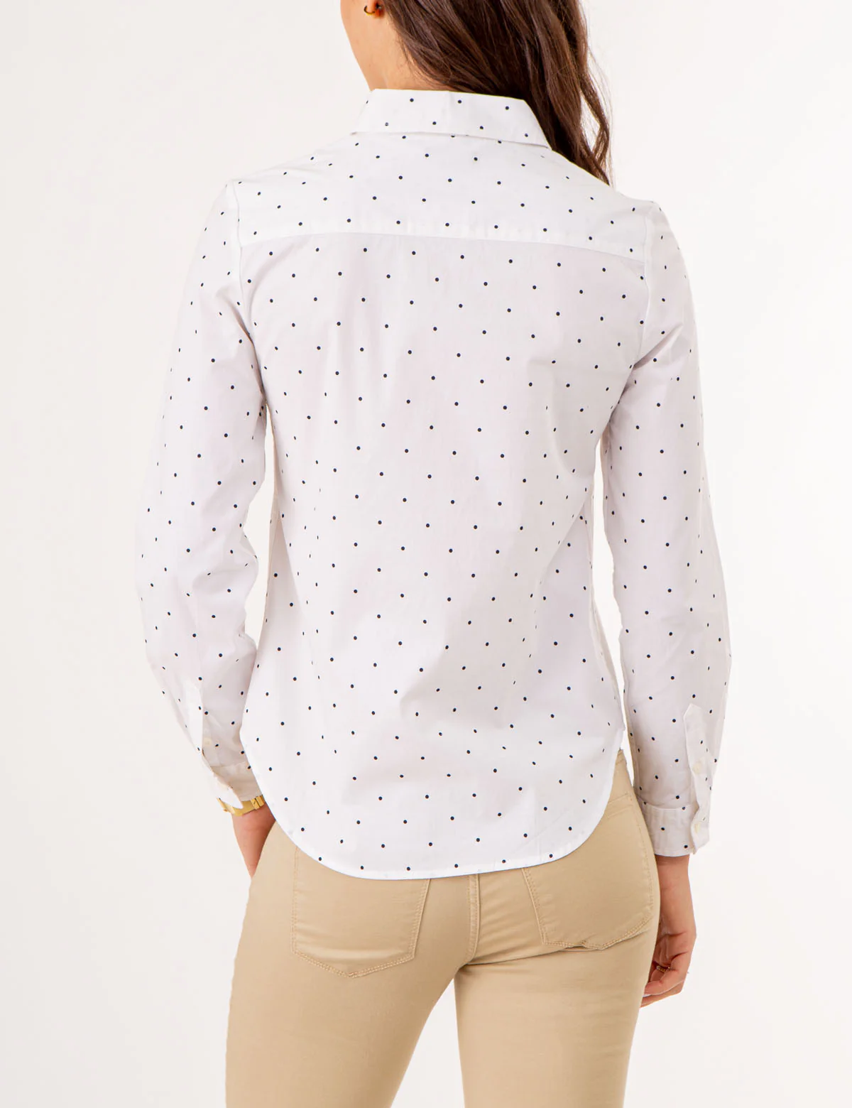 DOT PRINT LONG SLEEVE POPLIN SHIRT - Image 7