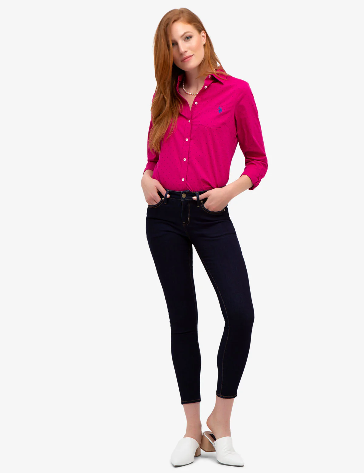 DOT STRETCH POPLIN SHIRT - Image 2