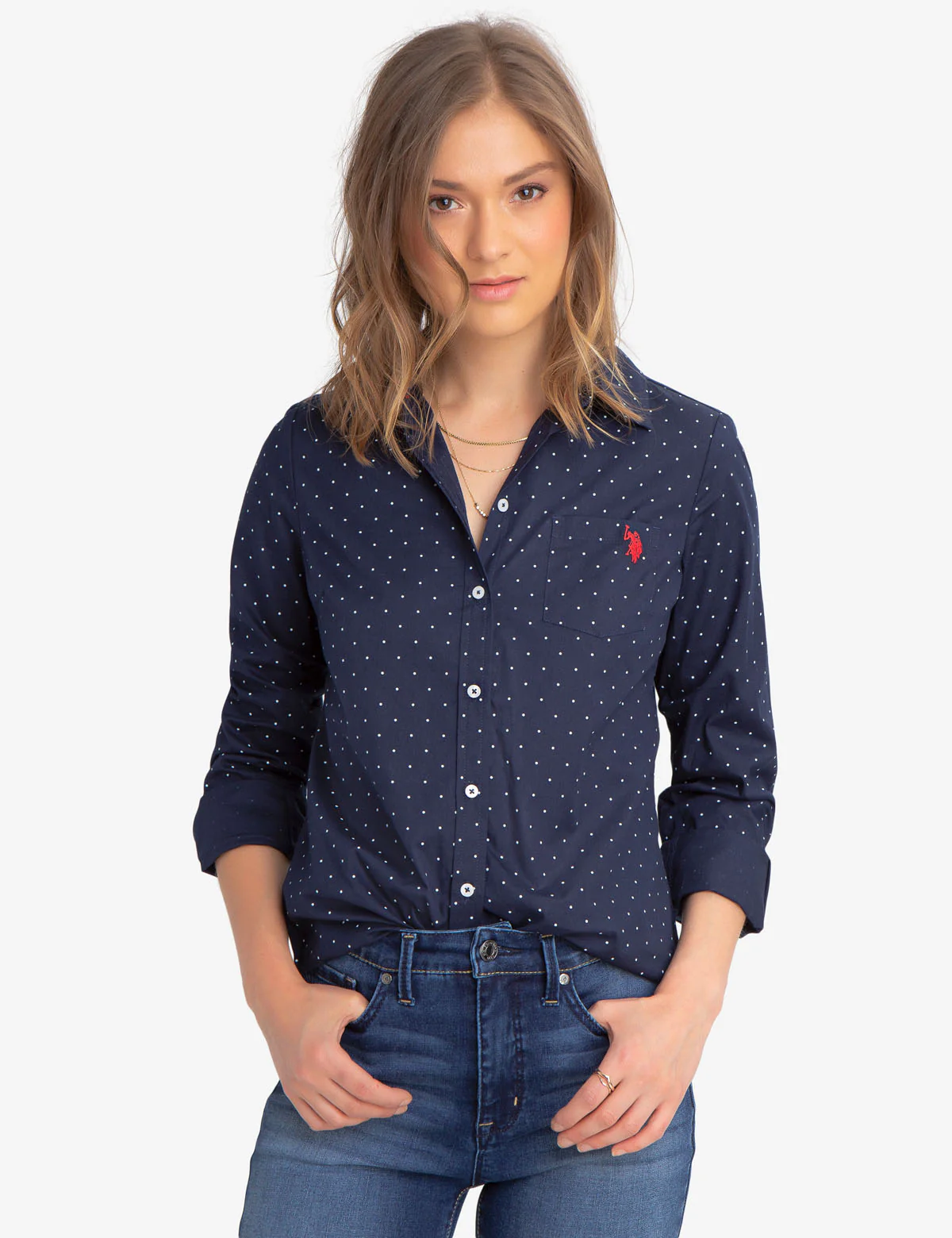 DOT STRETCH POPLIN SHIRT - Image 5