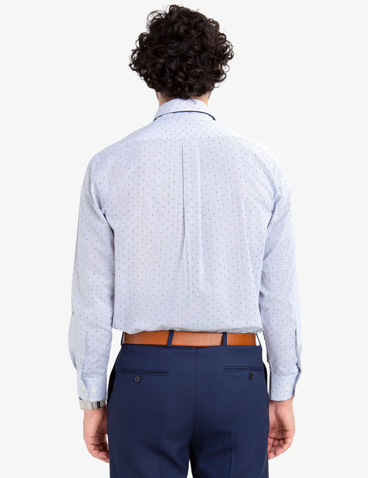 DOTTED & STRIPED DRESS SHIRT - Image 3