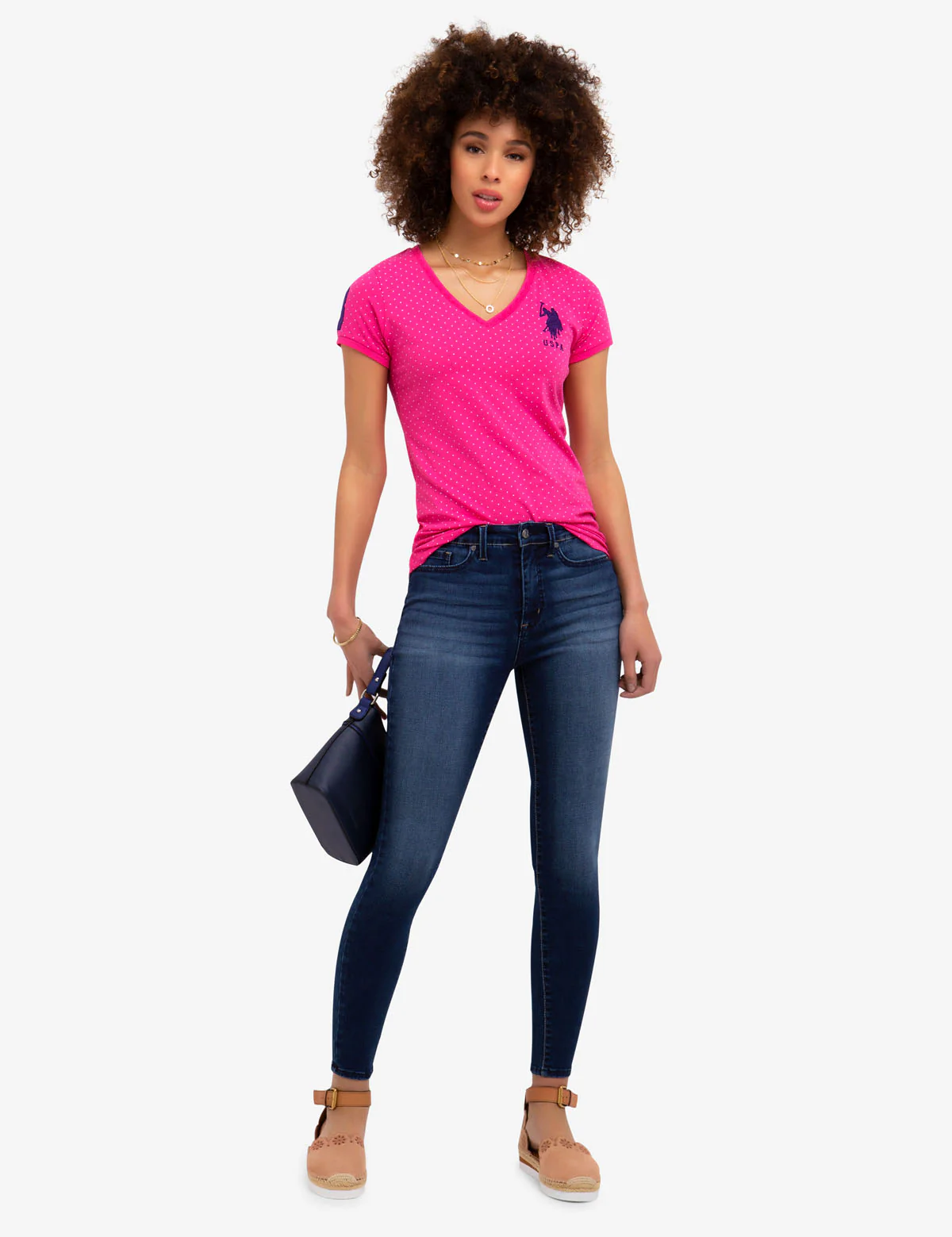 Dot V-neck T-Shirt - Image 2