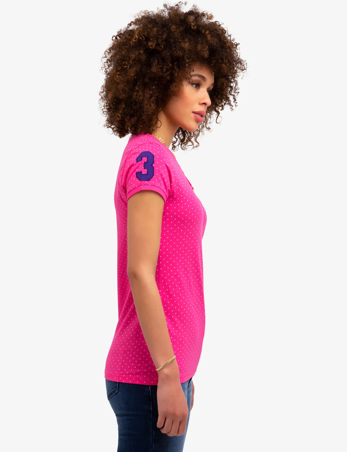 Dot V-neck T-Shirt - Image 3