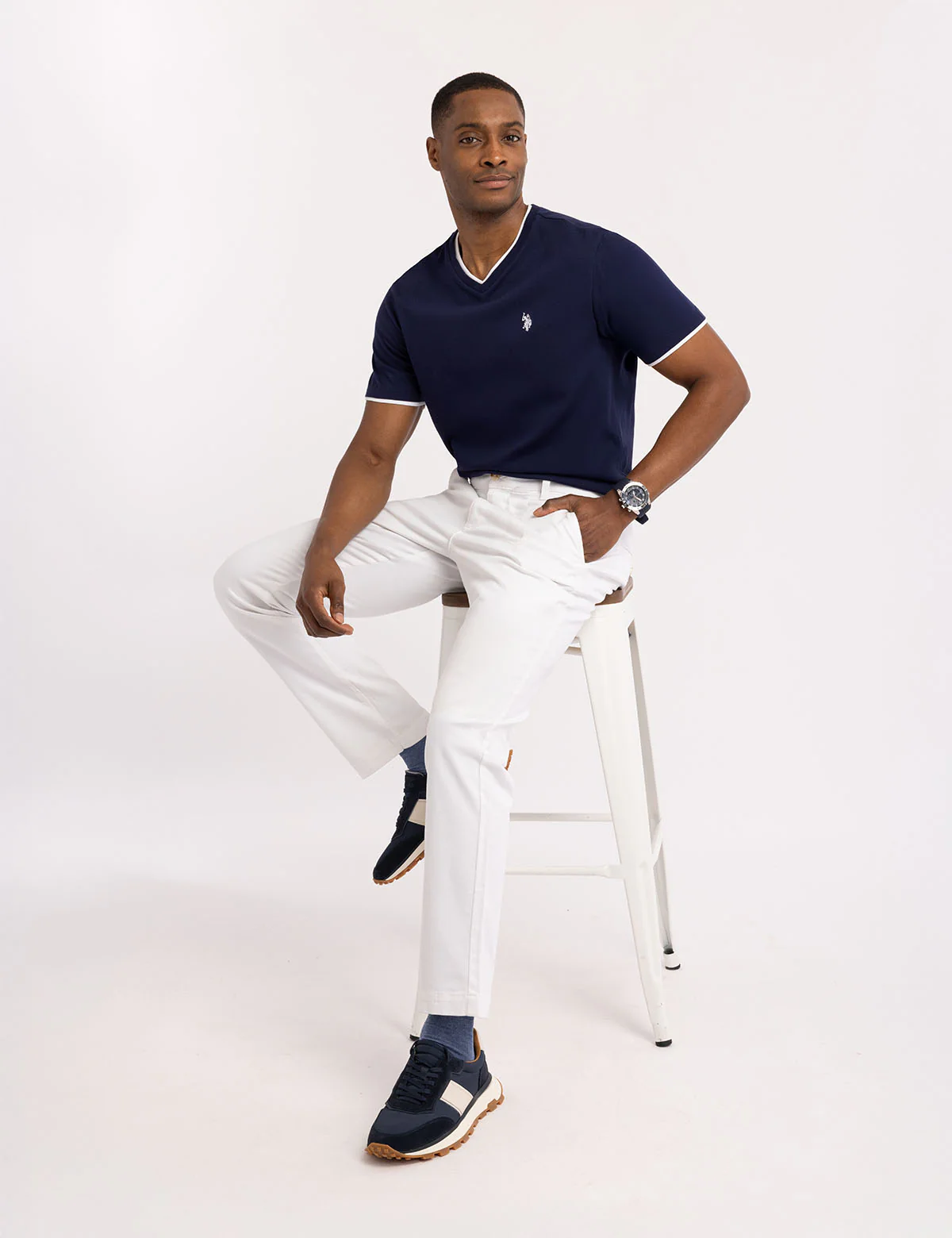 DOUBLE V-NECK T-SHIRT - Image 10