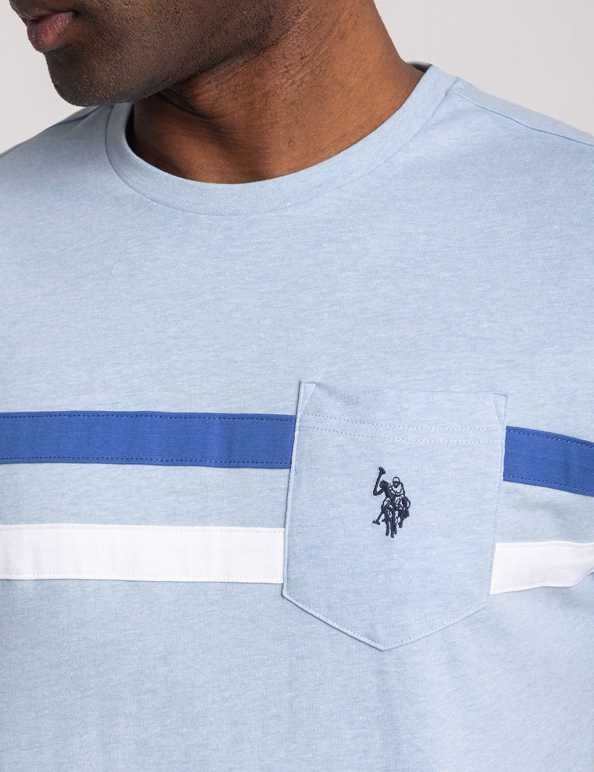 DUAL STRIPE JERSEY T-SHIRT WITH CHEST POCKET - Image 3