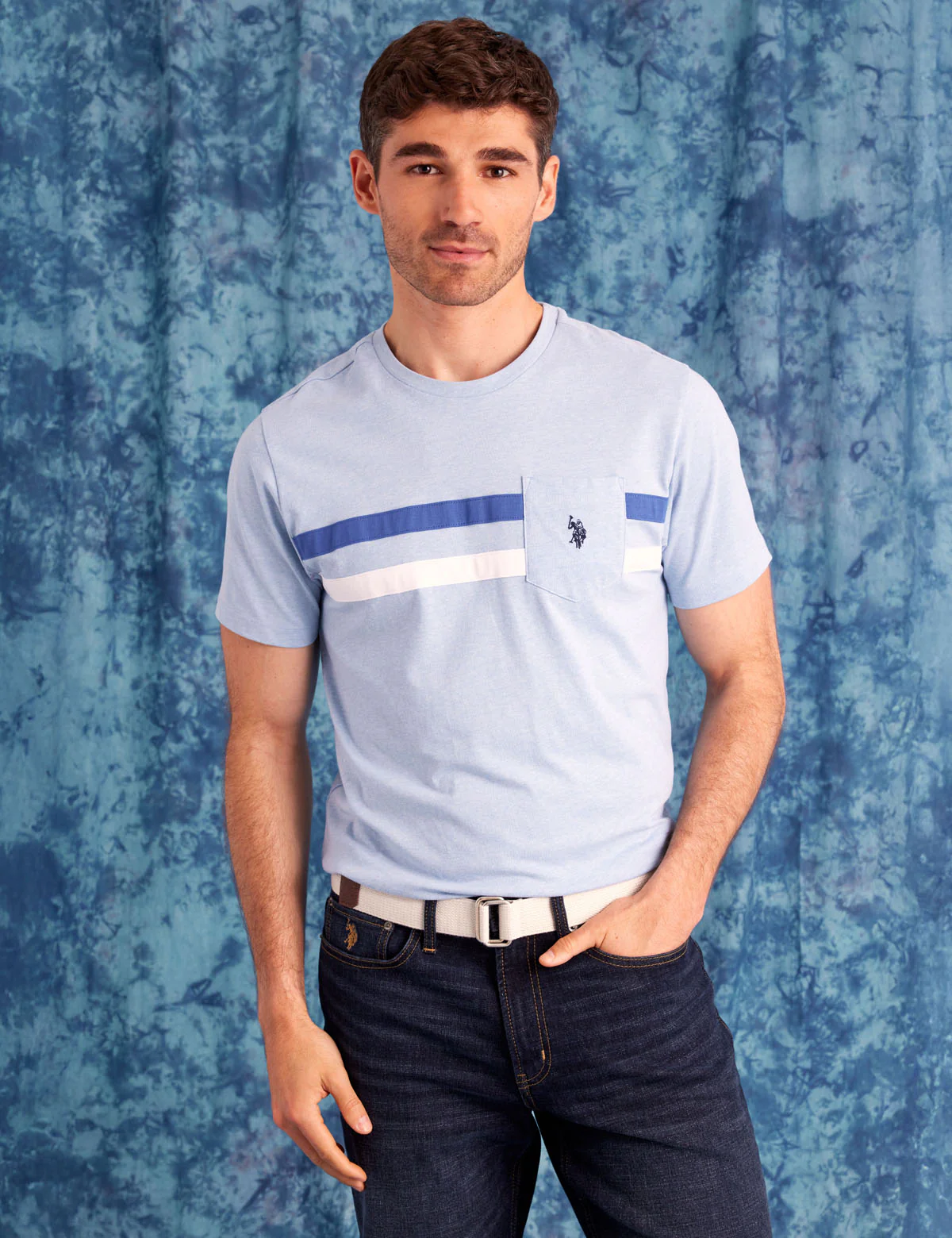 DUAL STRIPE JERSEY T-SHIRT WITH CHEST POCKET - Image 6