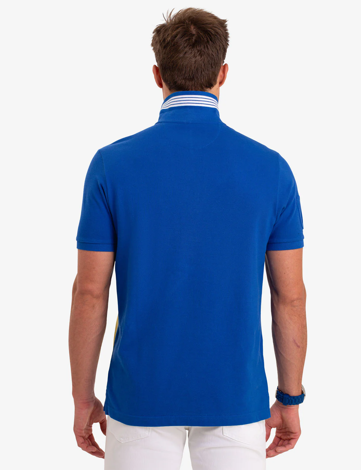 EMBOSSED LOGO DIAGONAL STRIPE POLO SHIRT - Image 7
