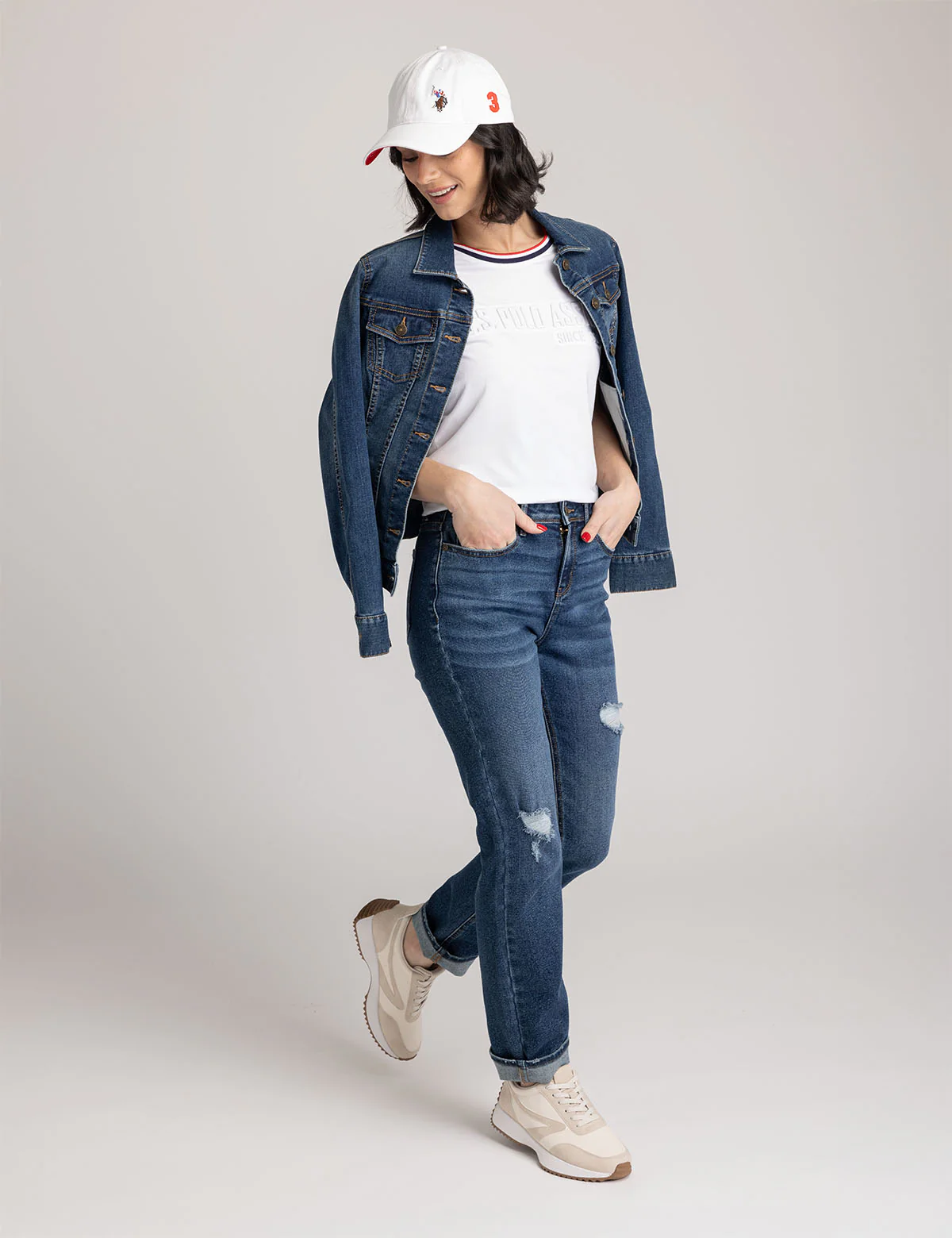 EMBOSSED SIGNATURE STRIPE RINGER T-SHIRT - Image 6