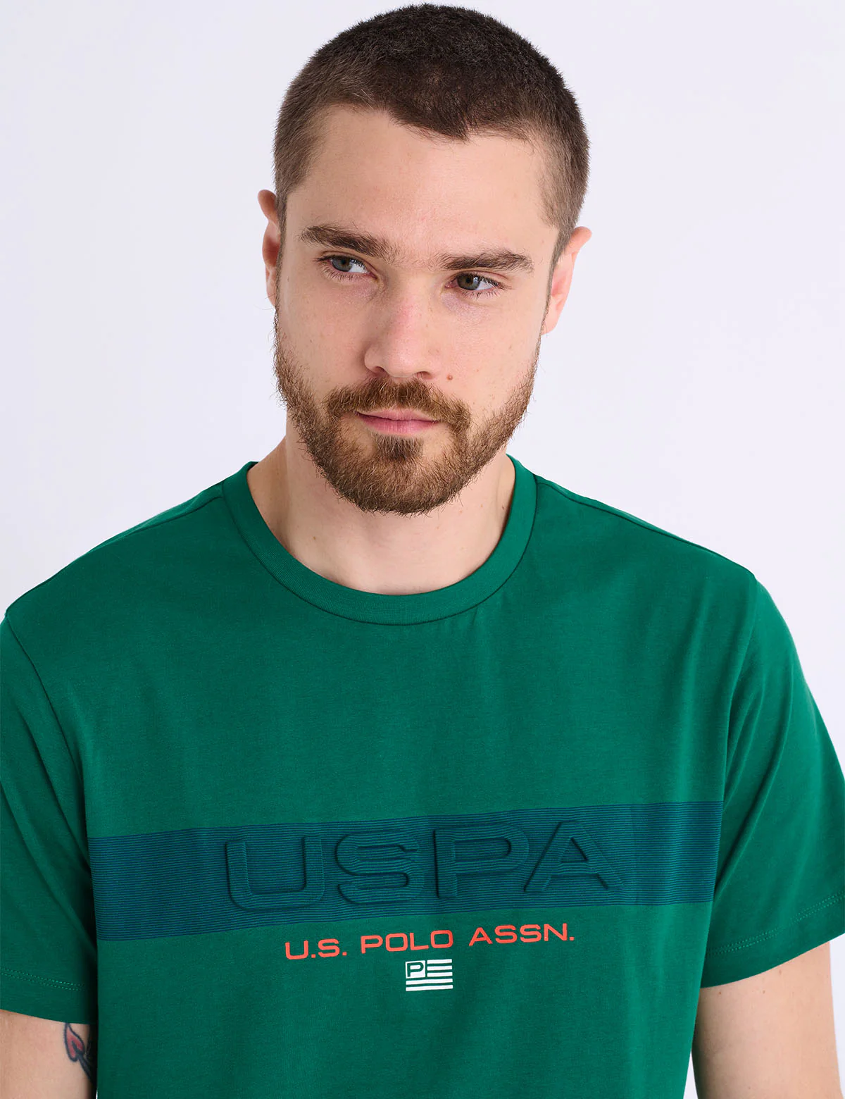 EMBOSSED USPA STRIPE JERSEY T-SHIRT - Image 6