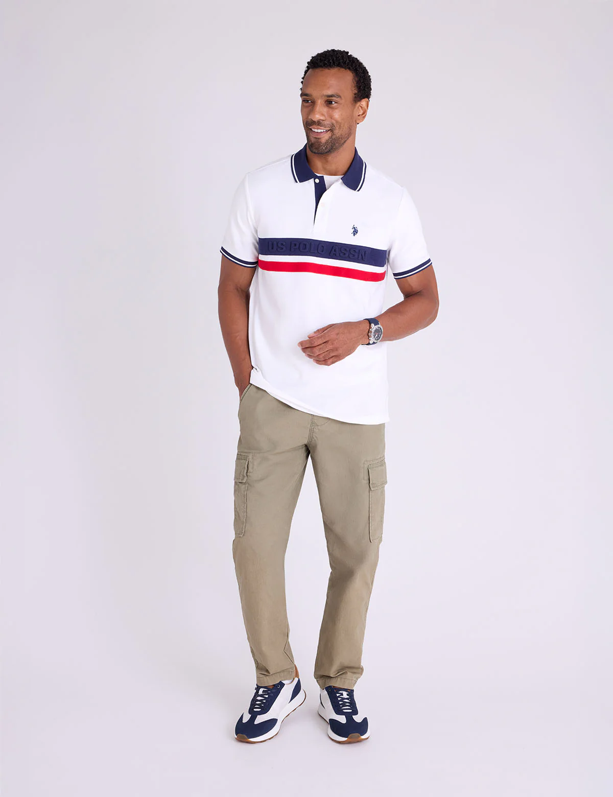 EMBOSSED WORDMARK PIQUE POLO SHIRT - Image 7