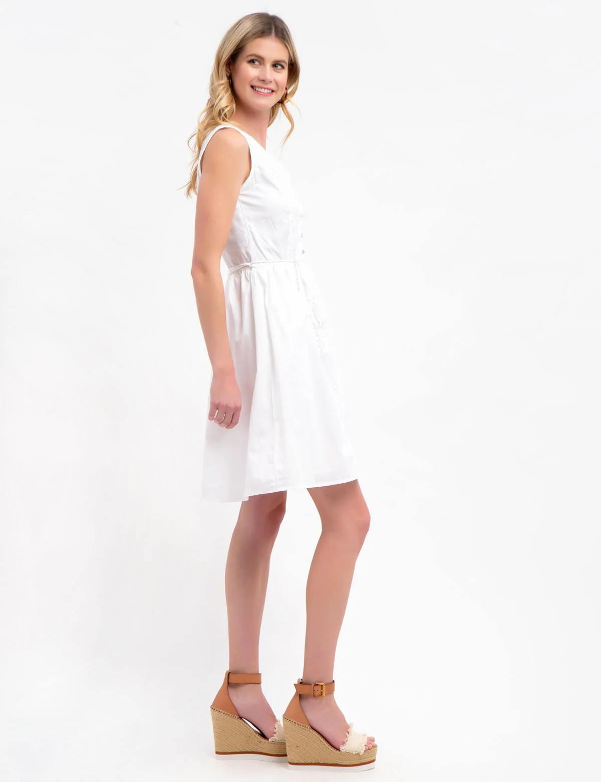 EYELET POPLIN DRESS - Image 3