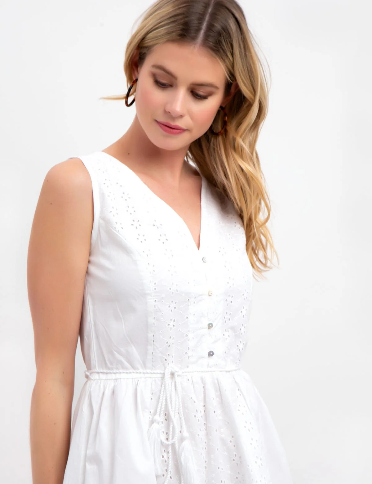EYELET POPLIN DRESS - Image 5