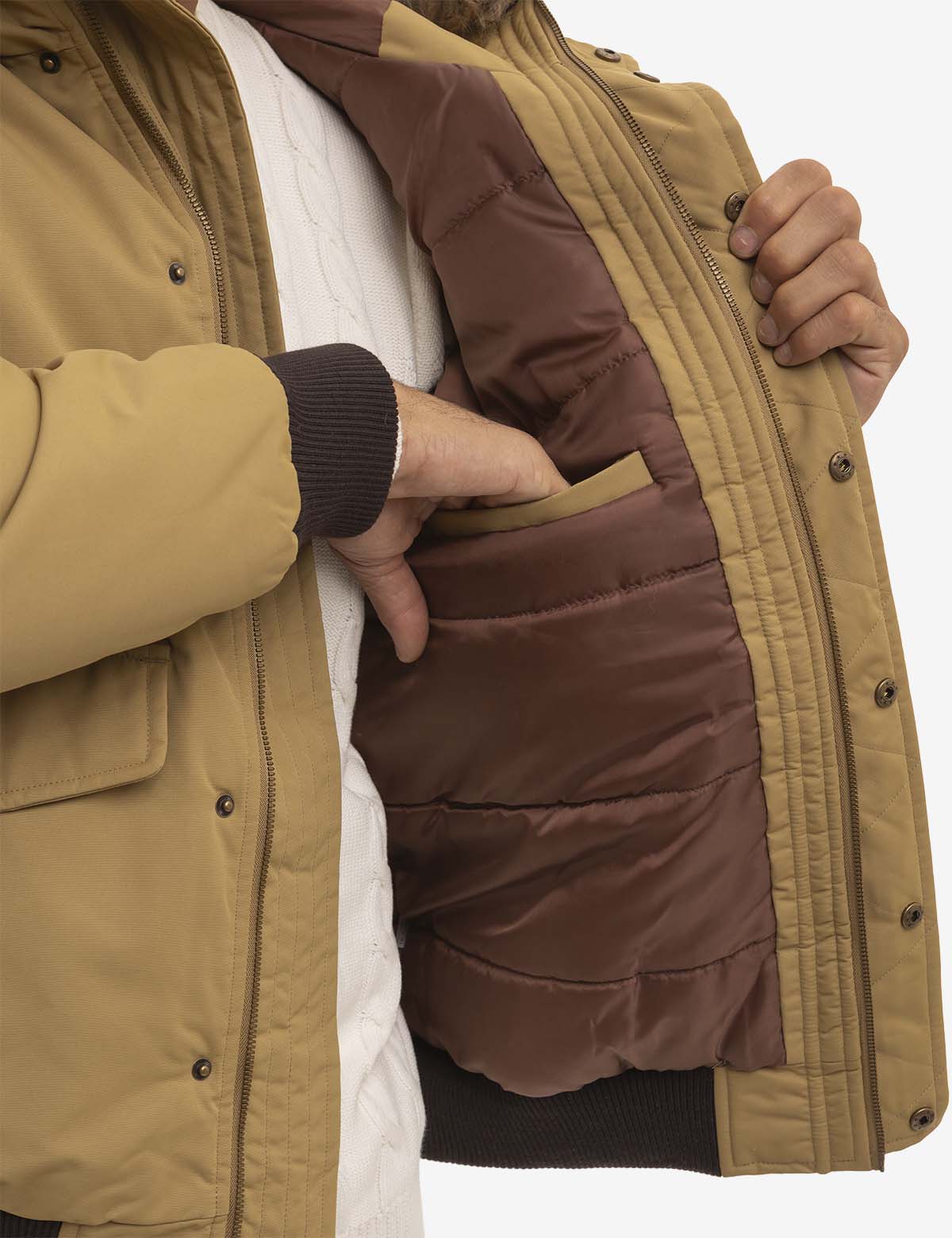 FAUX FUR HOODED SNORKEL JACKET - Image 11