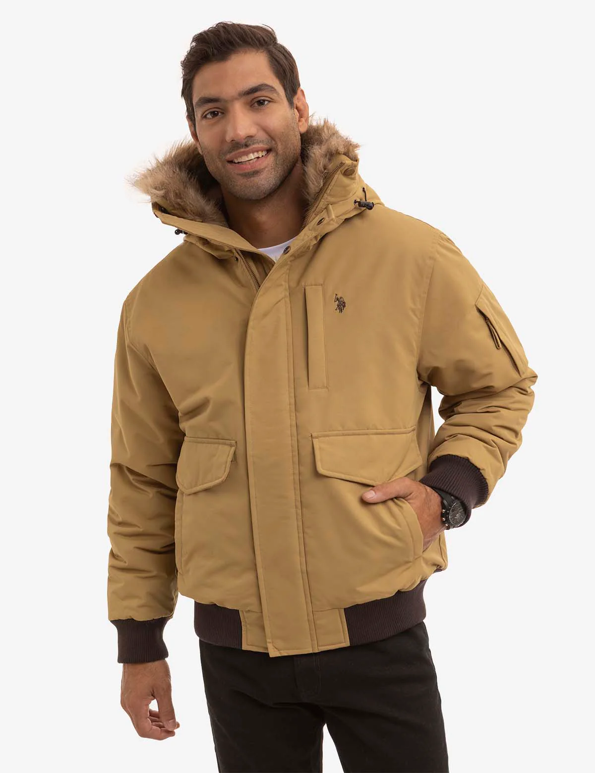 FAUX FUR HOODED SNORKEL JACKET - Image 9