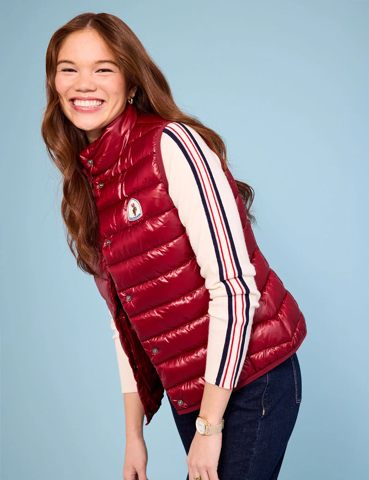 FELT PATCH SNAP PUFFER VEST - Image 4
