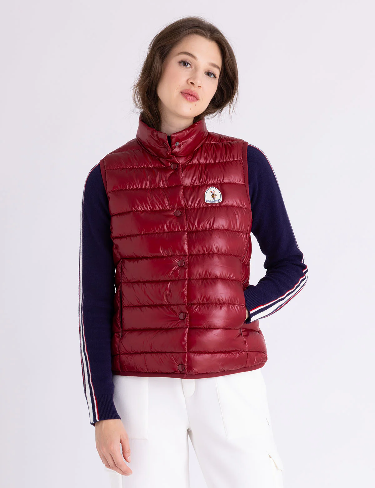 FELT PATCH SNAP PUFFER VEST - Image 7
