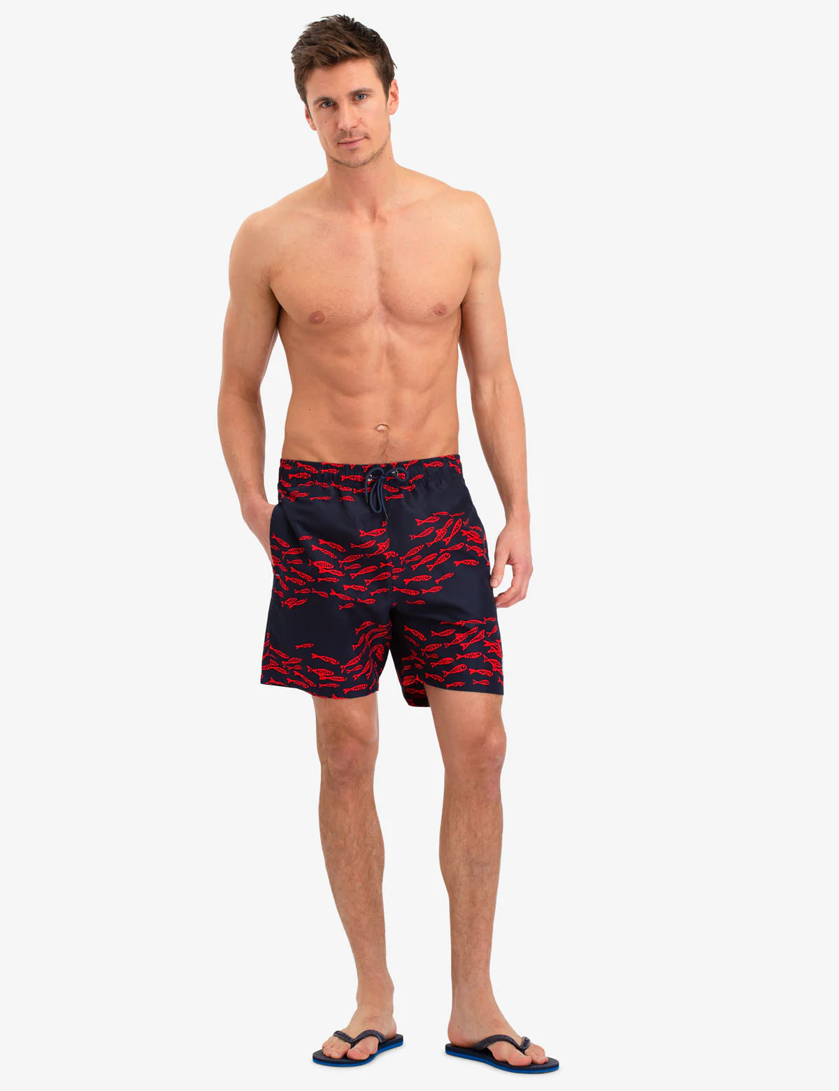 FISH PATTERN SWIM TRUNKS - Image 2