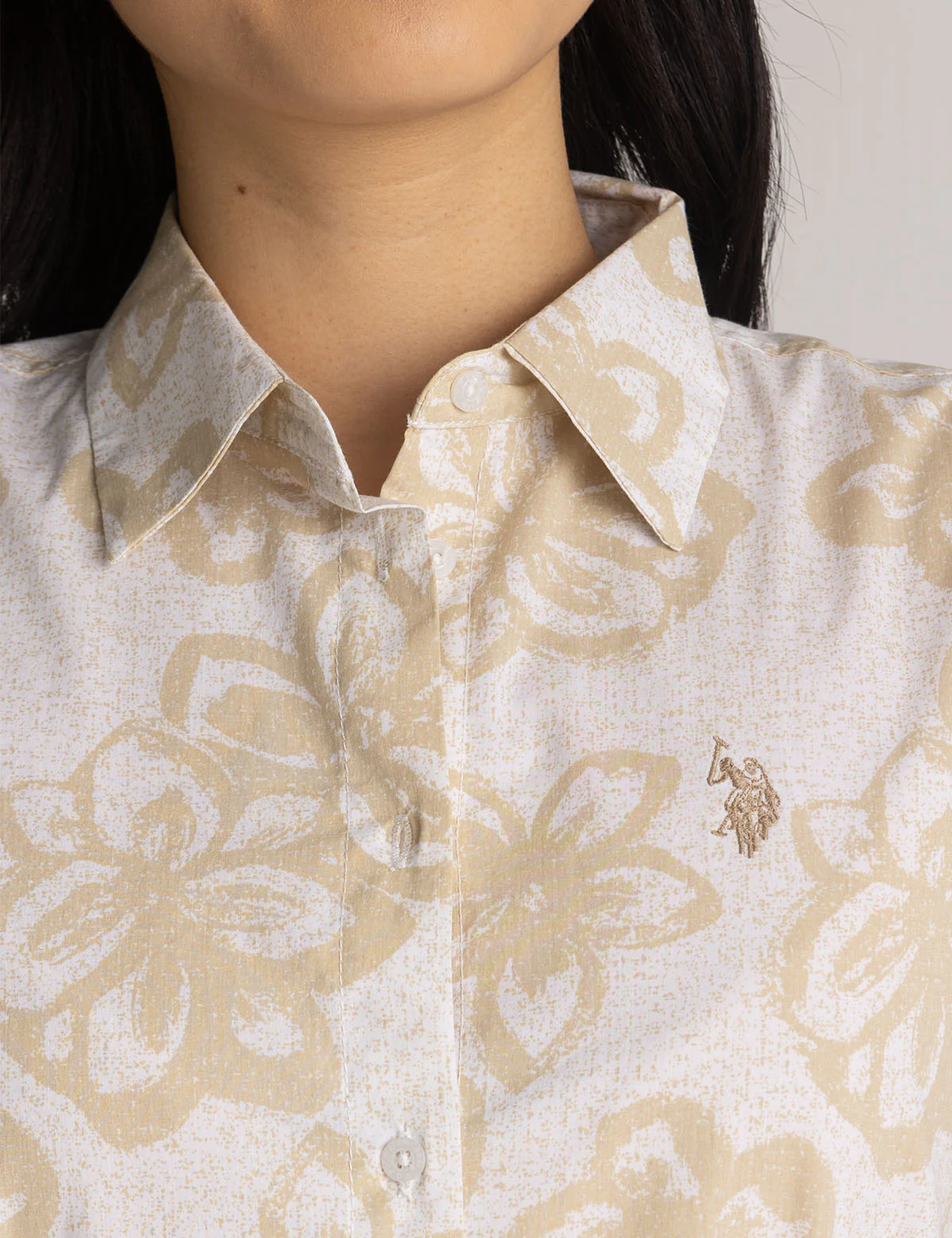 FIT AND FLARE FLORAL POPLIN DRESS - Image 2