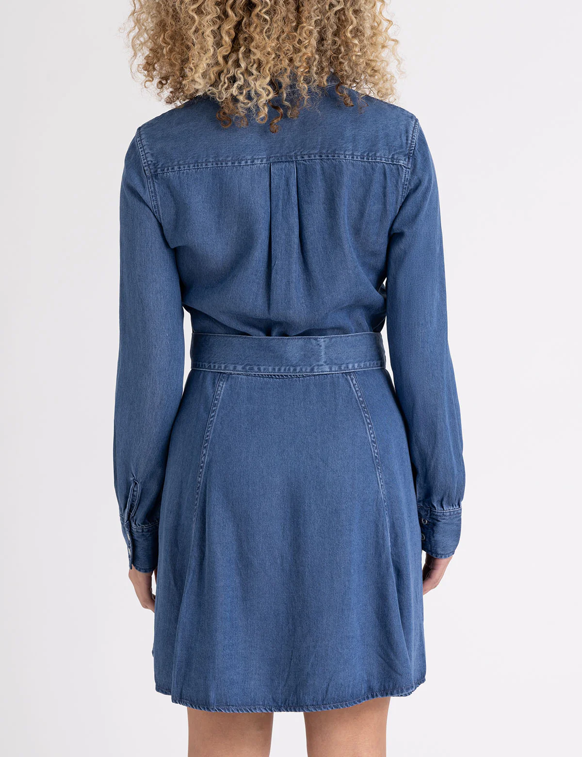 FIT AND FLARE TENCEL DRESS - Image 6