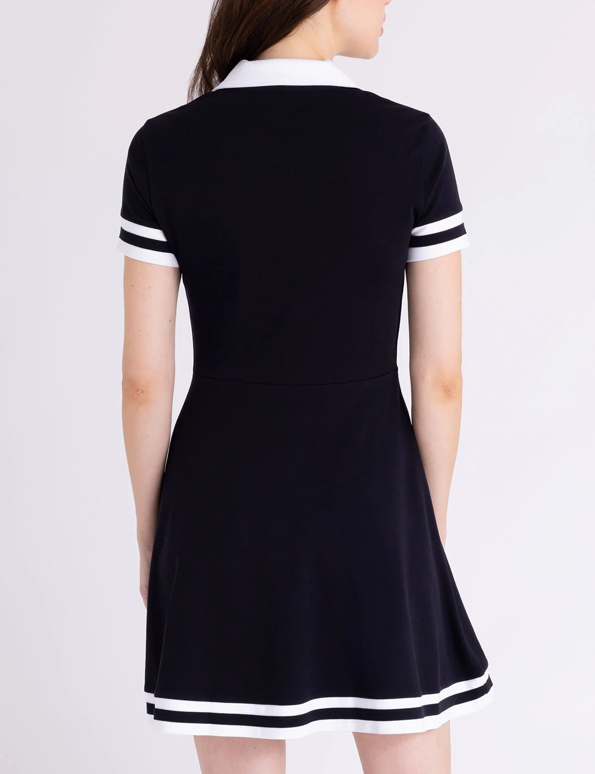 FIT AND FLARE Y-PLACKET POLO DRESS - Image 7