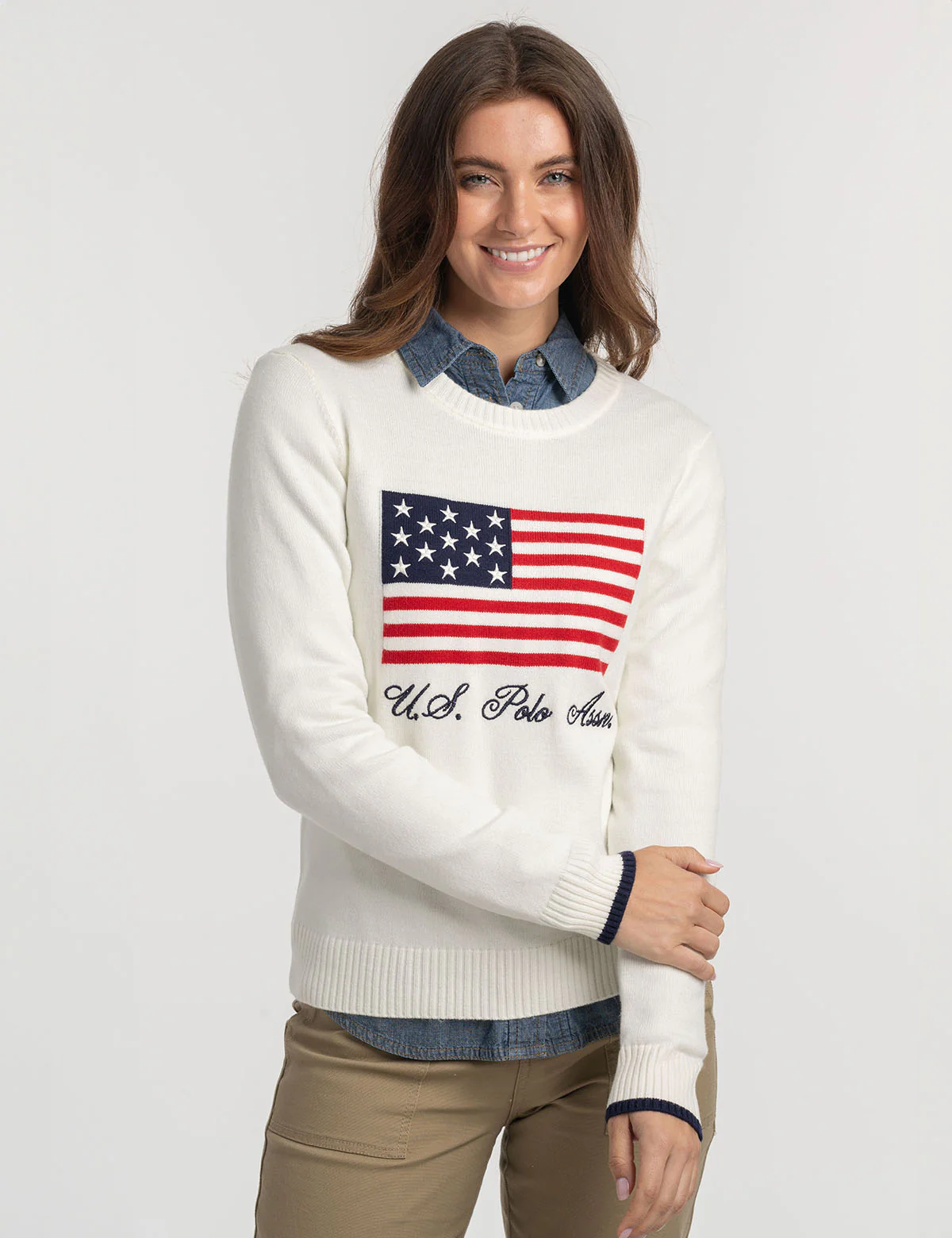 FLAG CREW NECK SWEATER
