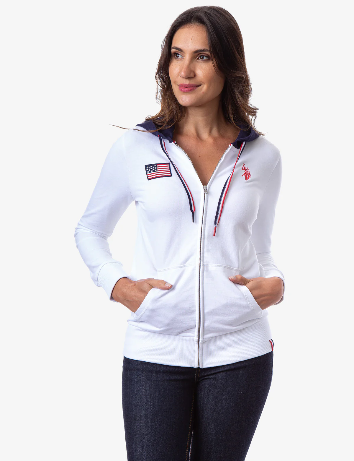 FLAG PATCH ZIP UP HOODIE - Image 8