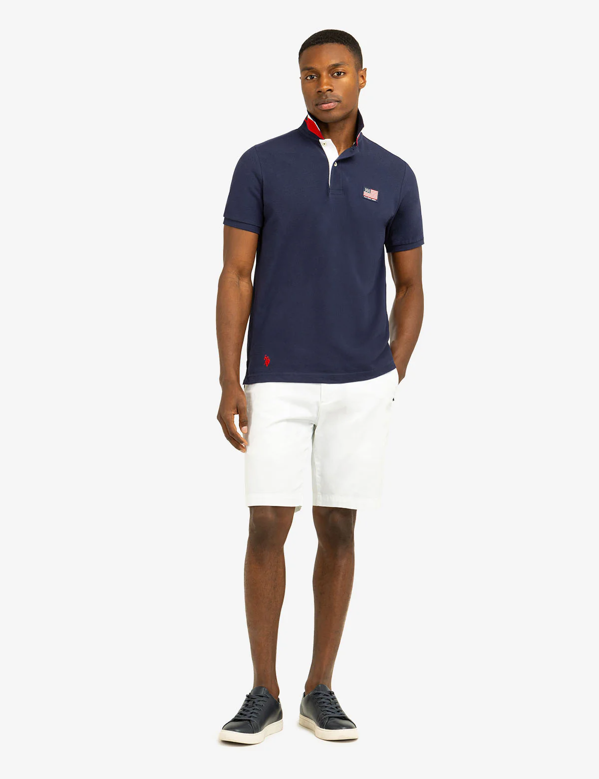 FLAG PIQUE POLO SHIRT WITH UNDER COLLAR DETAIL - Image 10