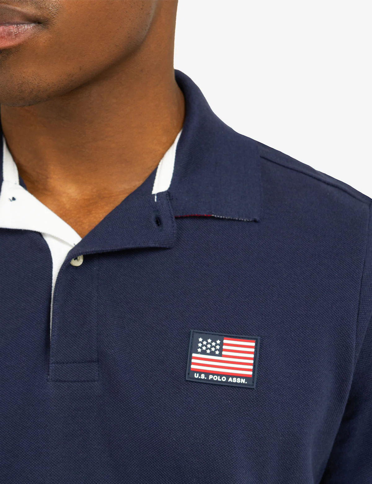 FLAG PIQUE POLO SHIRT WITH UNDER COLLAR DETAIL - Image 11