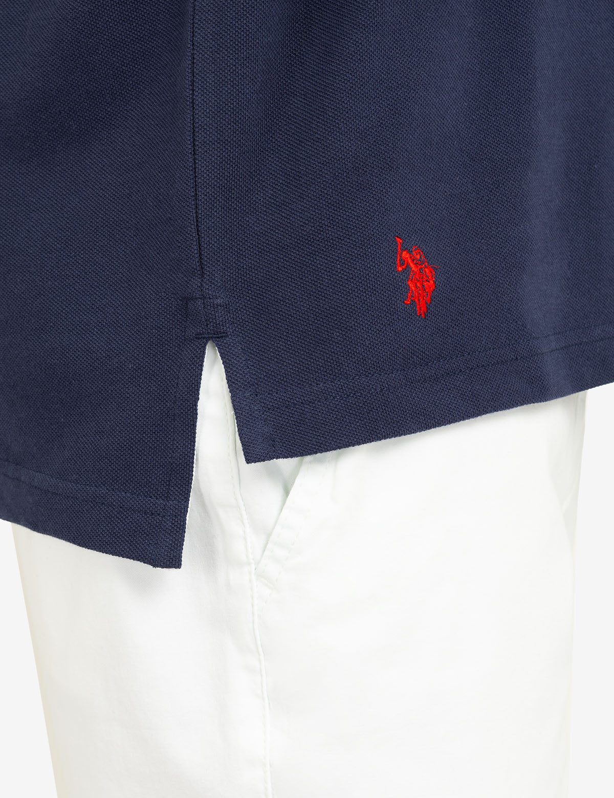 FLAG PIQUE POLO SHIRT WITH UNDER COLLAR DETAIL - Image 13
