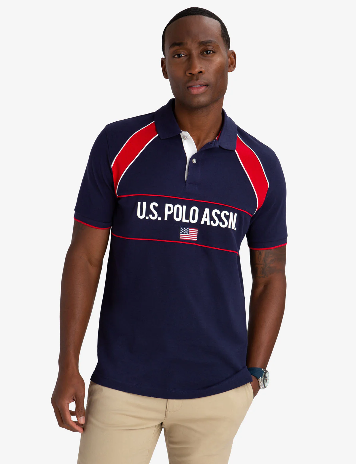 RUBBER DETAIL AND FLAG PATCH POLO SHIRT - Image 5