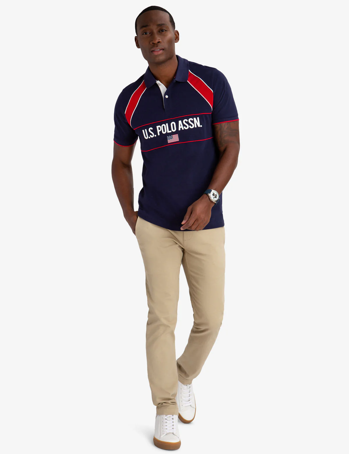 RUBBER DETAIL AND FLAG PATCH POLO SHIRT - Image 6