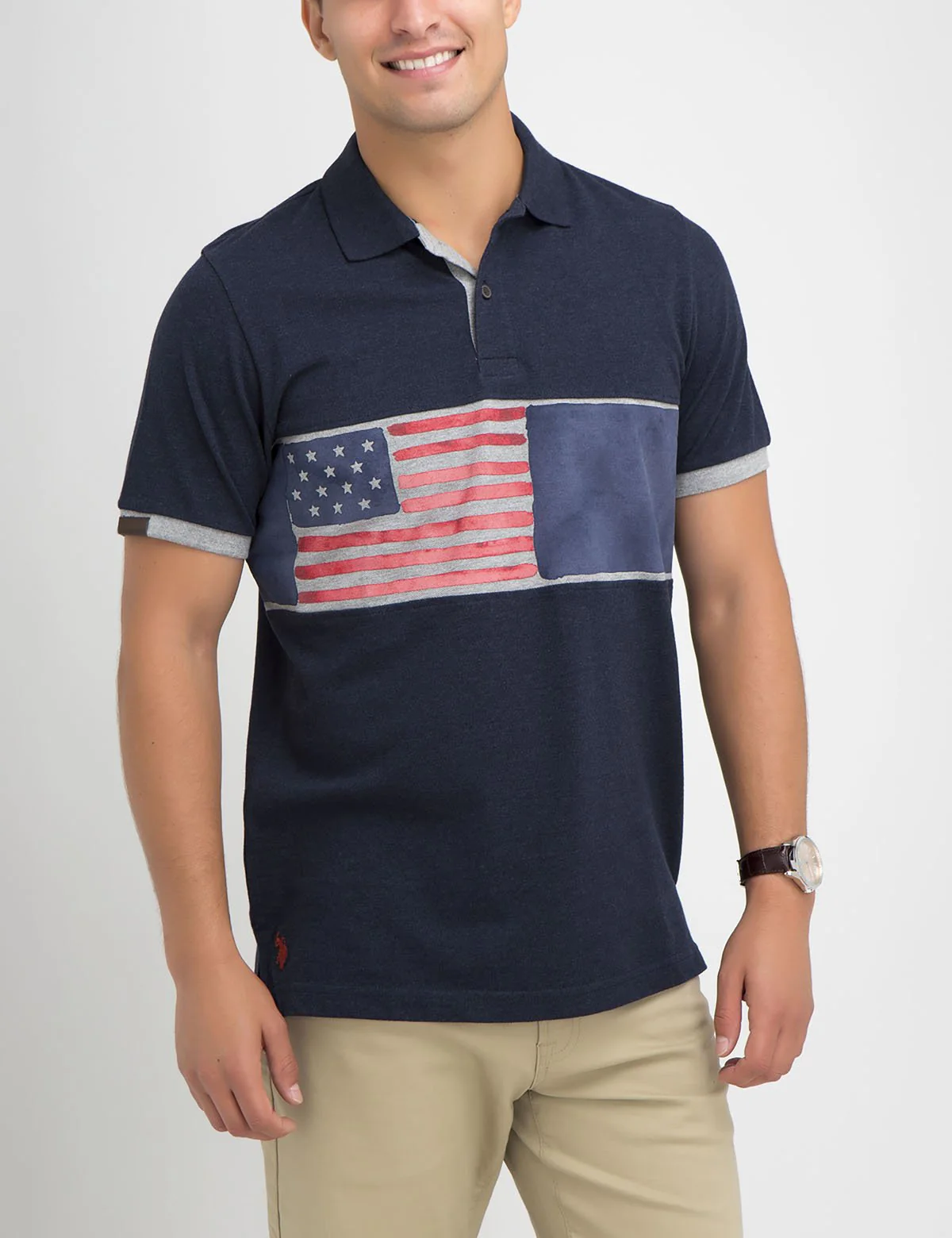 FLAG PRINT POLO SHIRT - Image 9