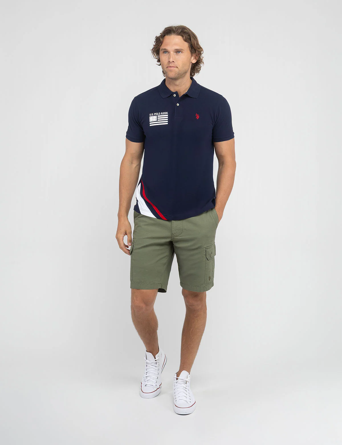 FLAG SASH PRINT POLO SHIRT - Image 2
