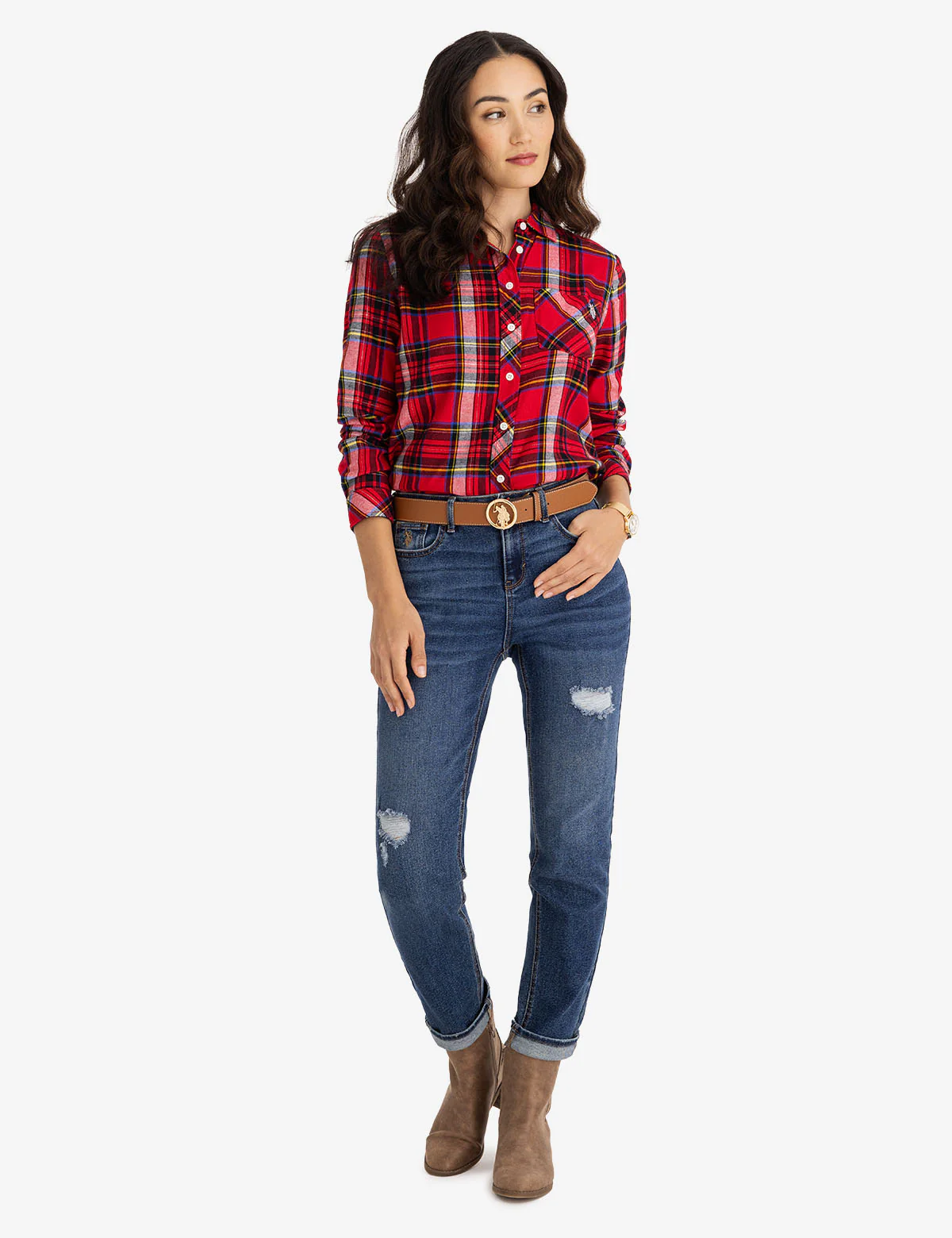FLANNEL PLAID LONG SLEEVE SHIRT - Image 6