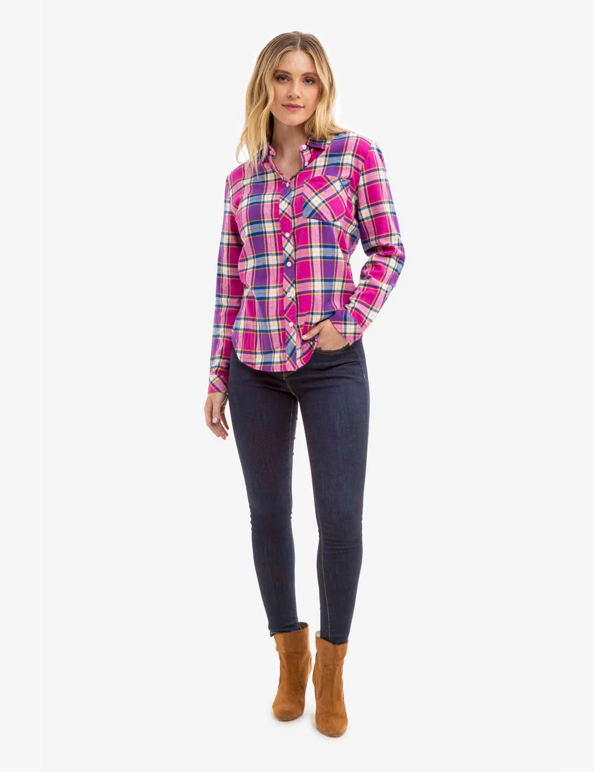FLANNEL PLAID LONG SLEEVE SHIRT - Image 8