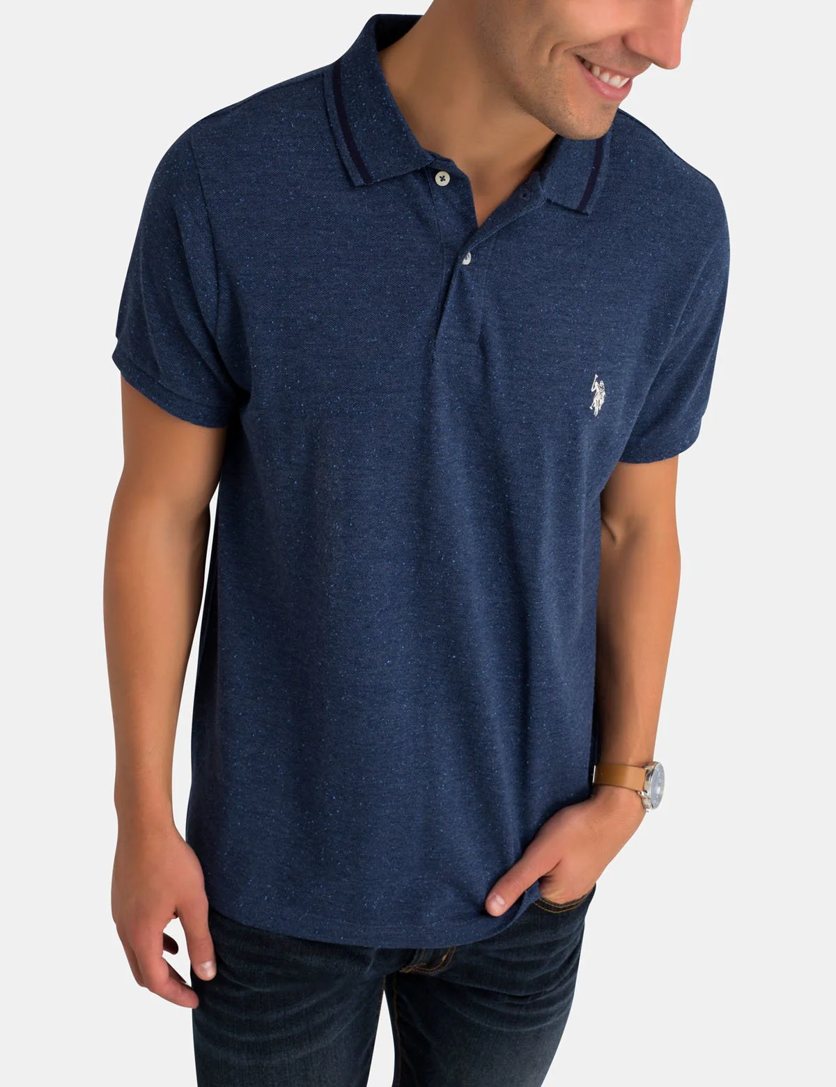 FLECK TIPPED POLO SHIRT - Image 3