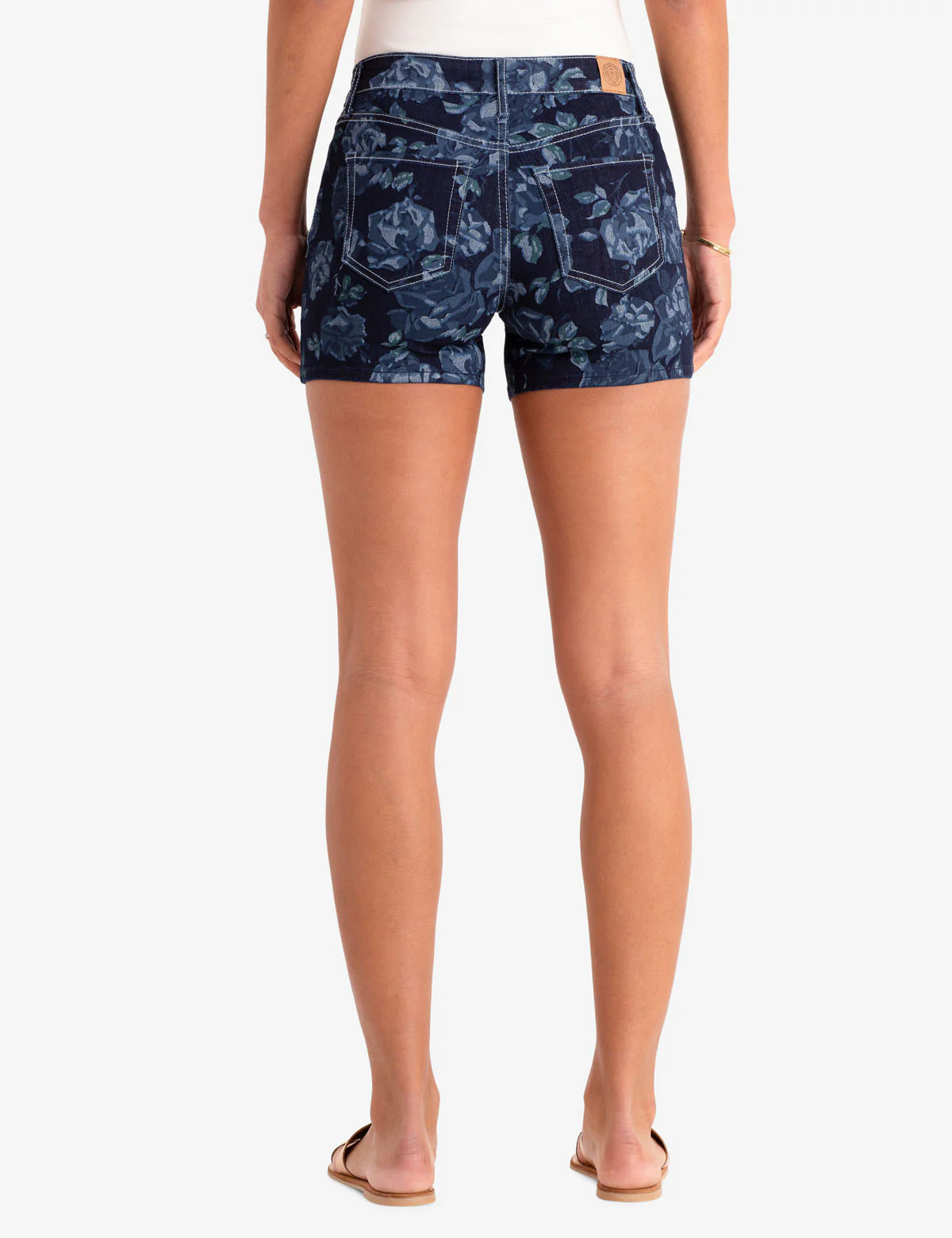 FLORAL DENIM SHORTS - Image 3