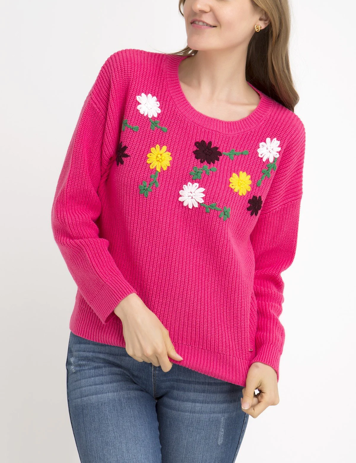 FLORAL EMBROIDERED SWEATER