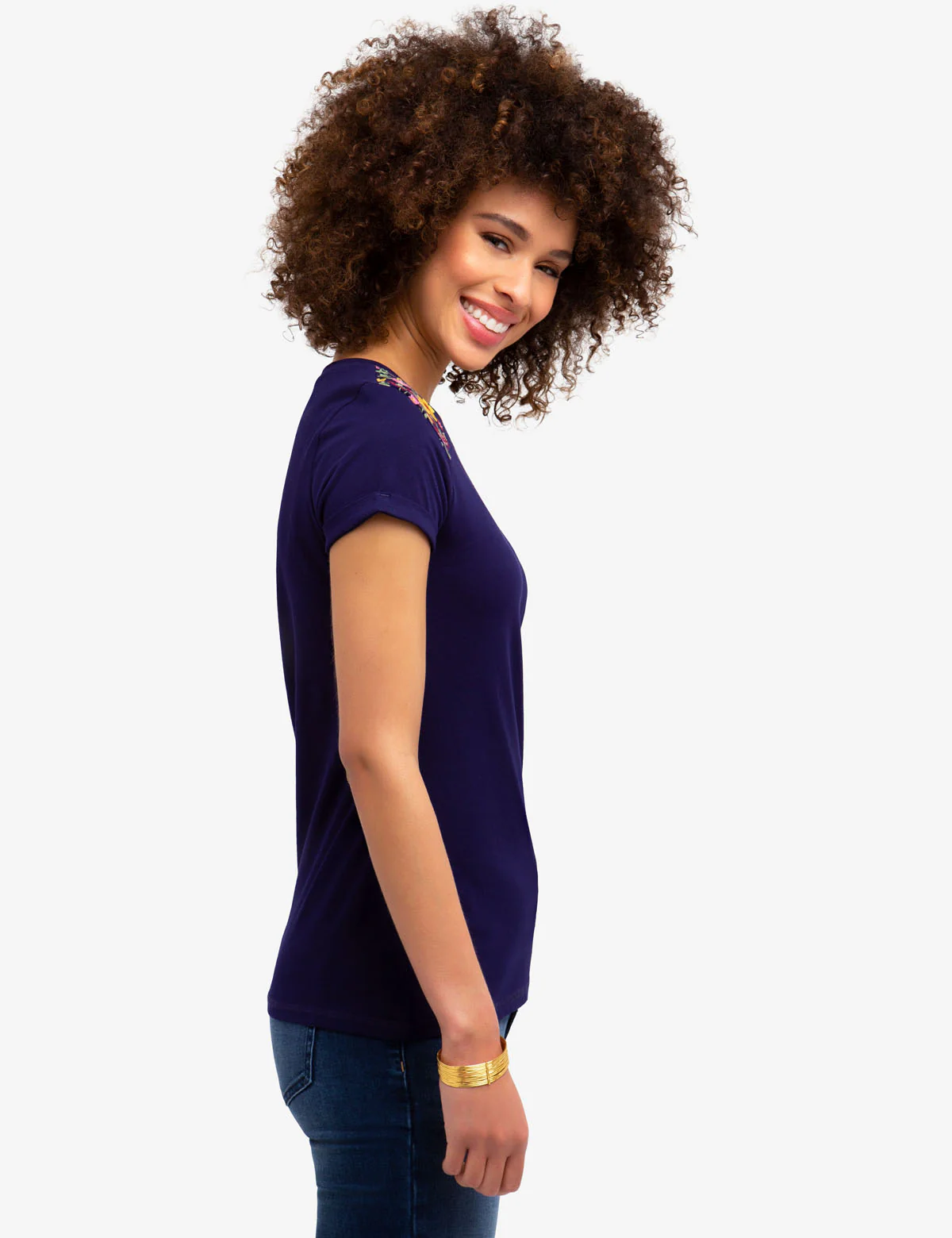 FLORAL EMBROIDERED T-SHIRT - Image 3