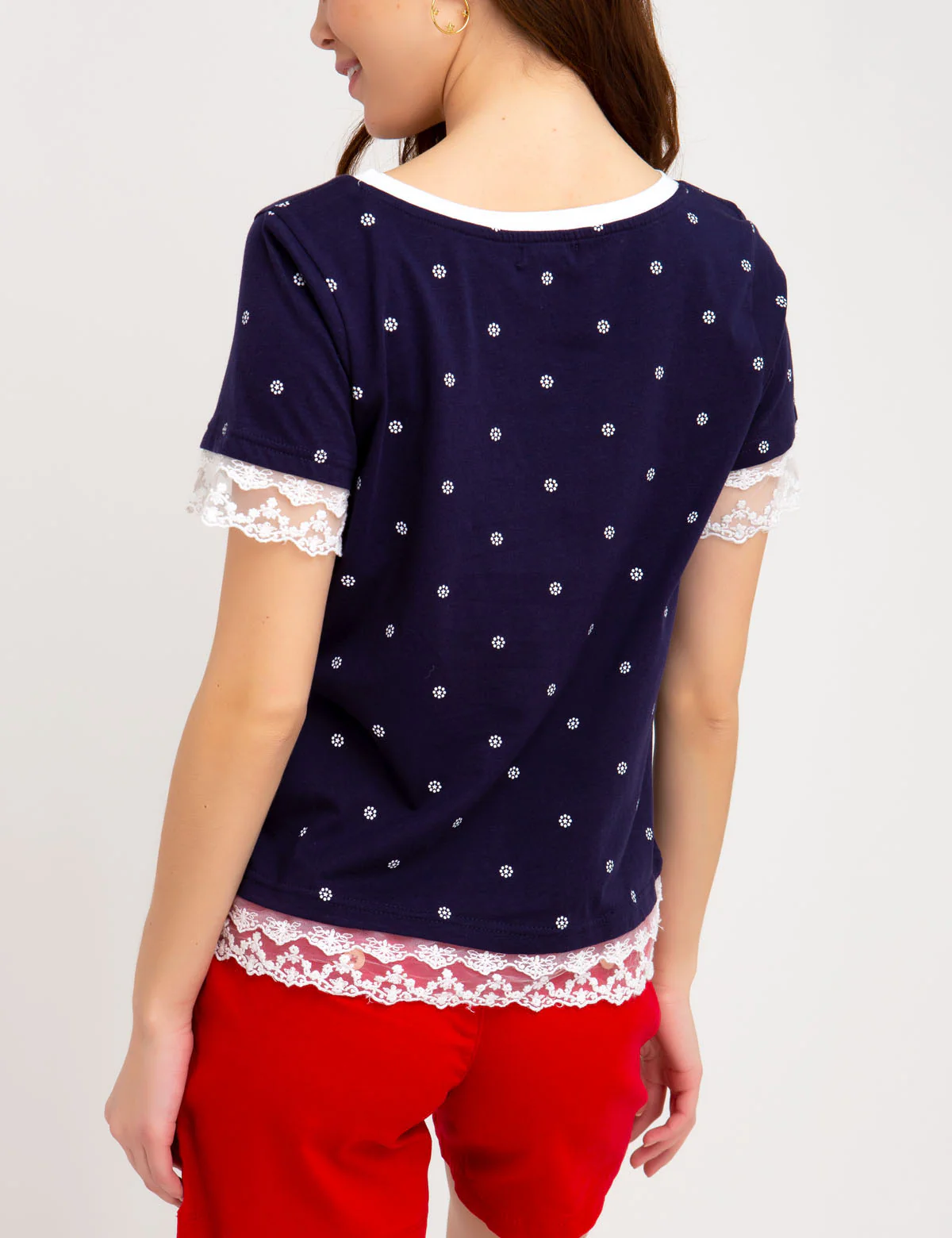 FLORAL LACE TRIM TOP - Image 11