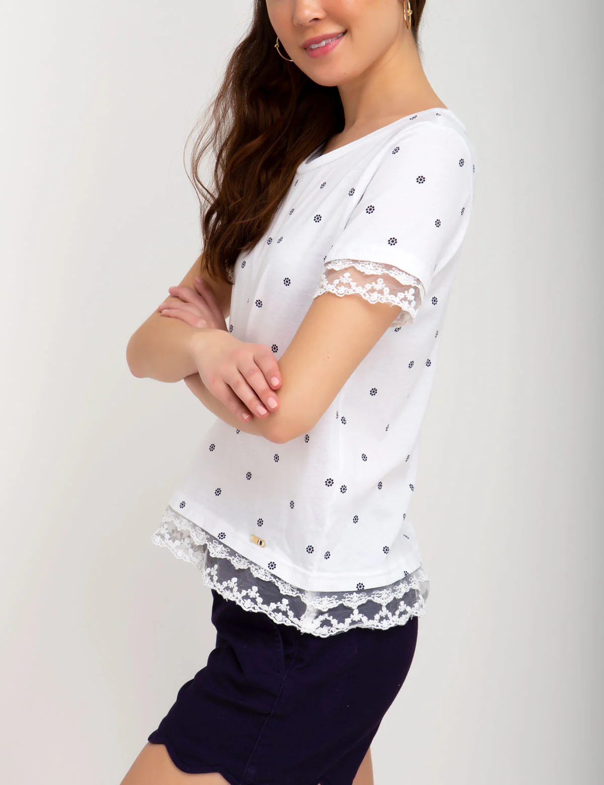 FLORAL LACE TRIM TOP - Image 14