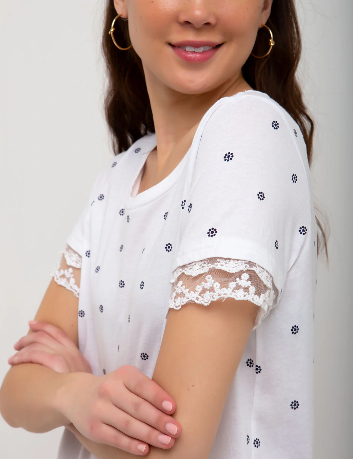 FLORAL LACE TRIM TOP - Image 16
