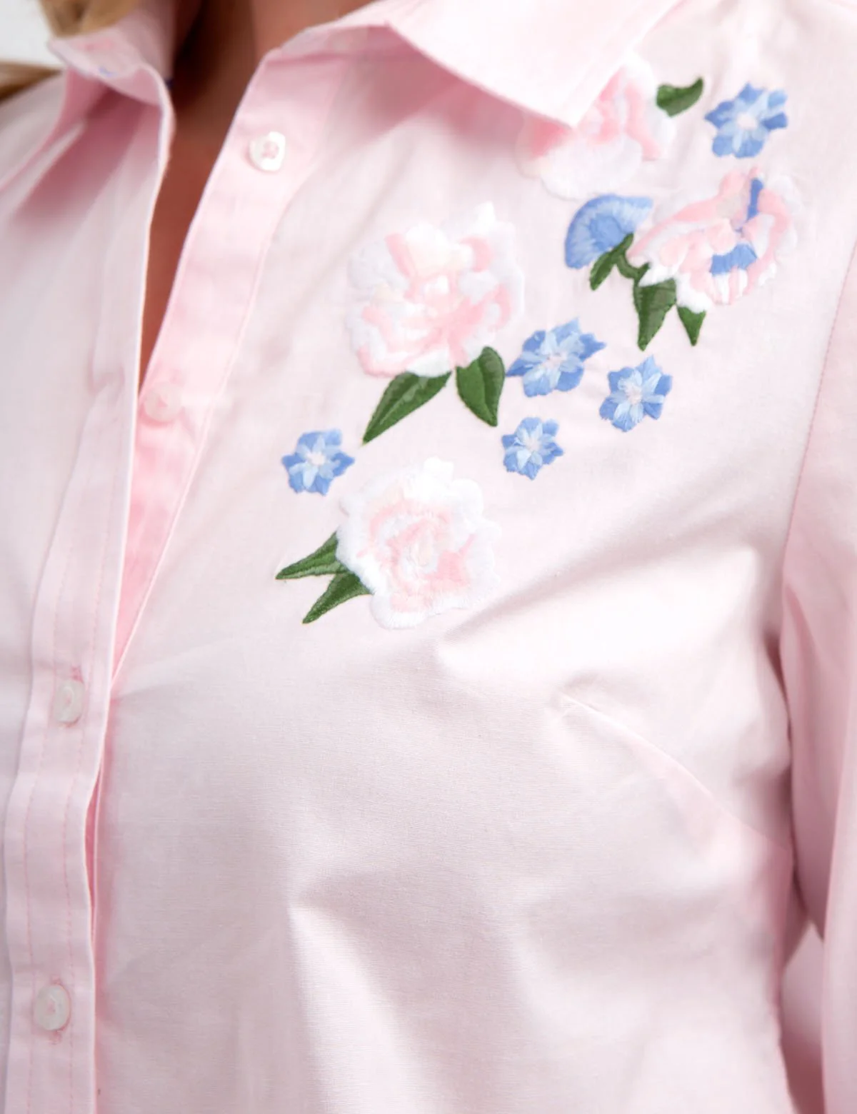 FLORAL POPLIN TOP - Image 5