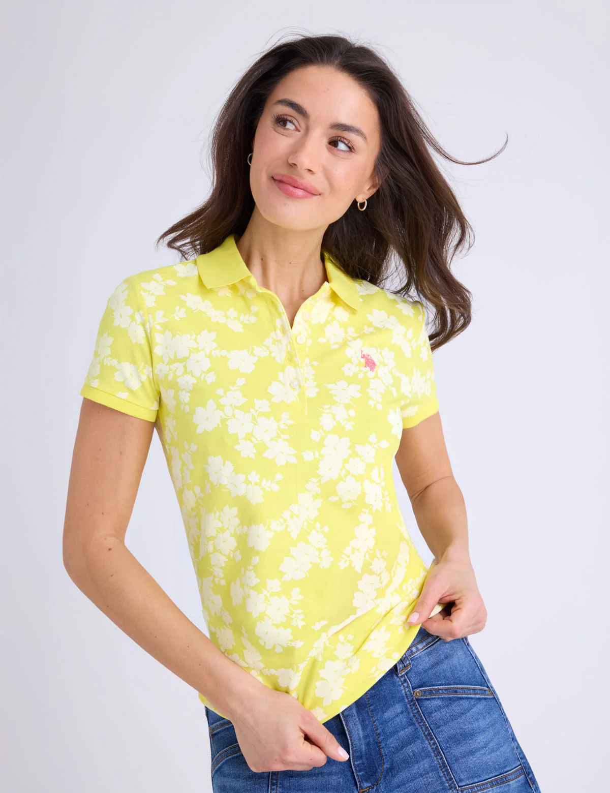 FLORAL PRINT POLO SHIRT - Image 4