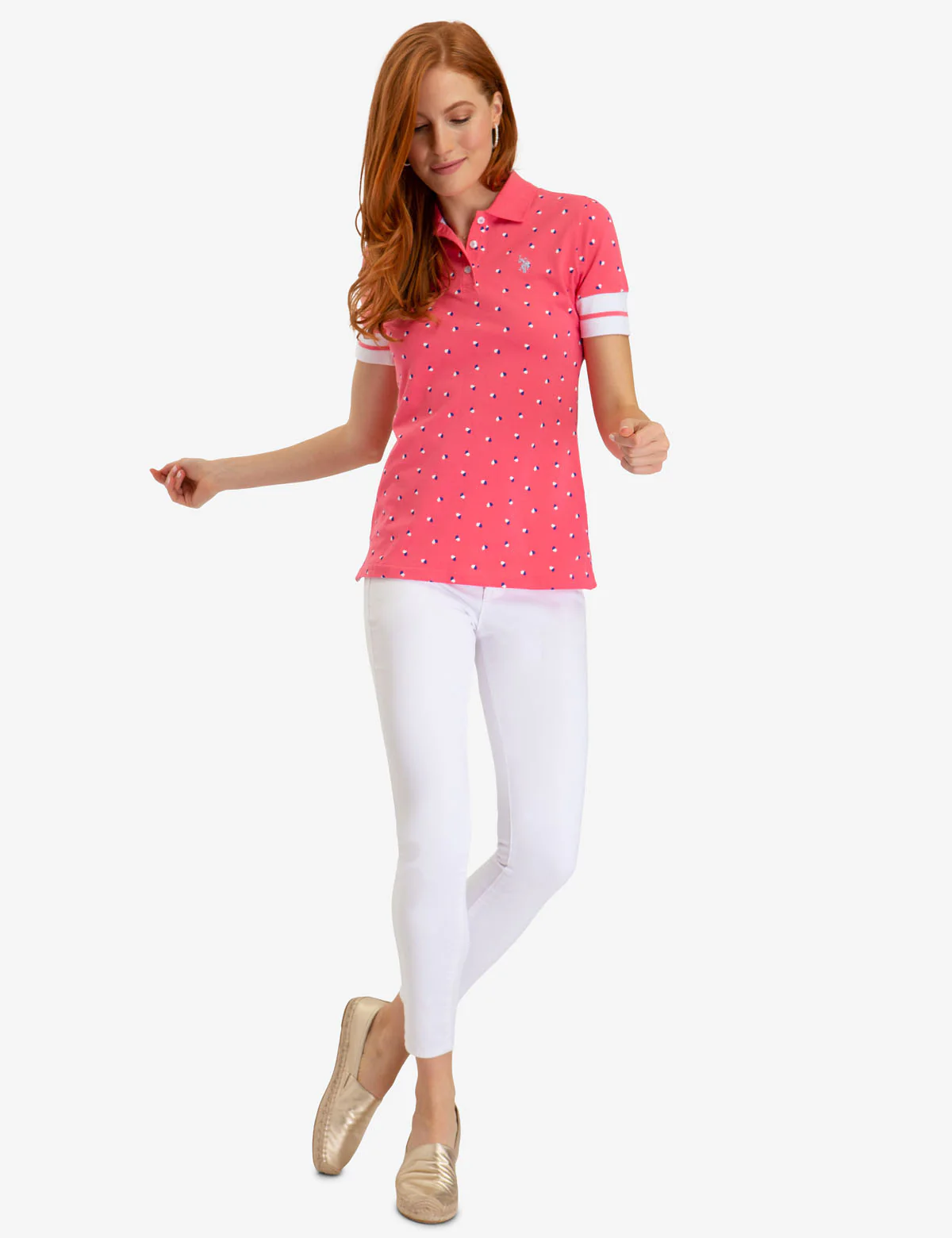FLORAL PRINT RIB SLEEVE POLO SHIRT - Image 6