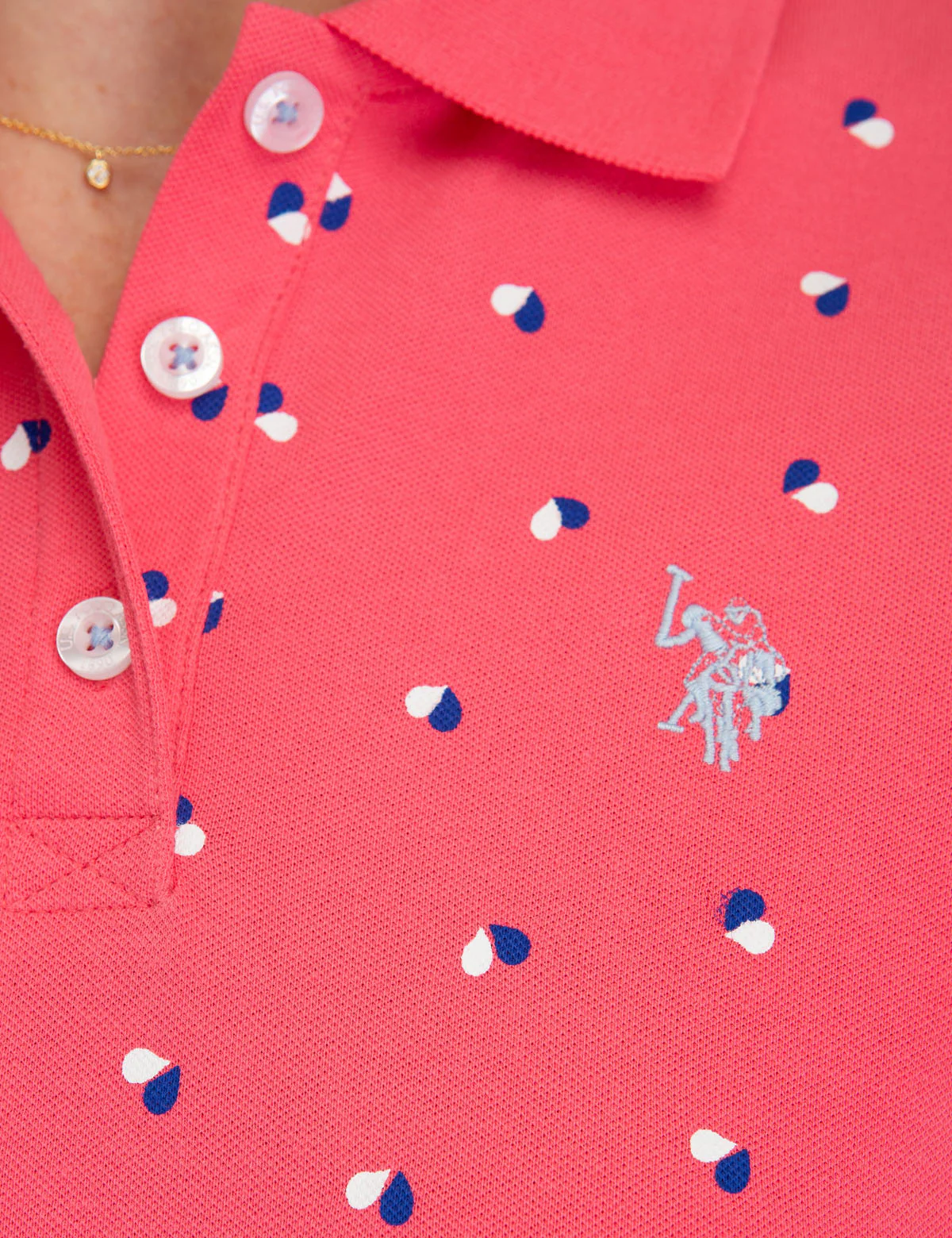 FLORAL PRINT RIB SLEEVE POLO SHIRT - Image 9