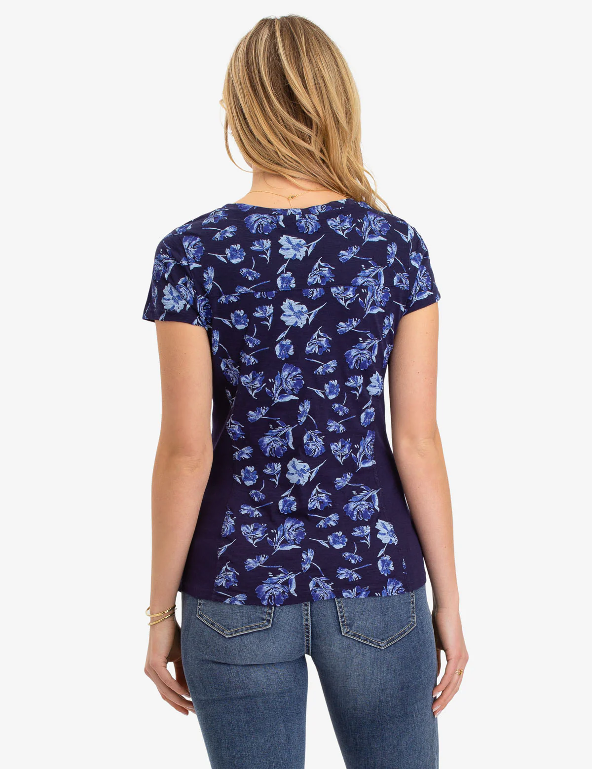 FLORAL PRINT SIDE RIB TOP - Image 4
