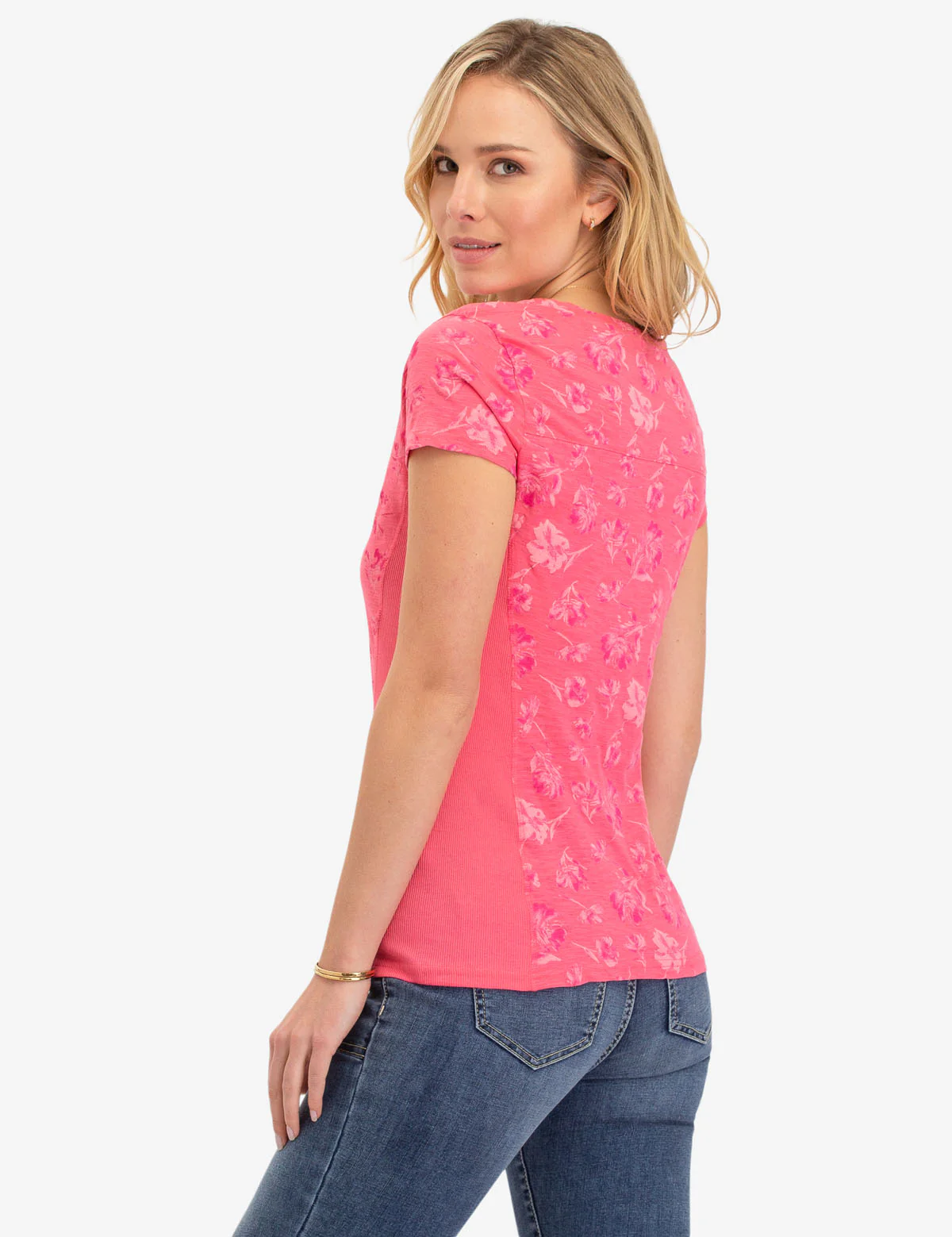FLORAL PRINT SIDE RIB TOP - Image 7